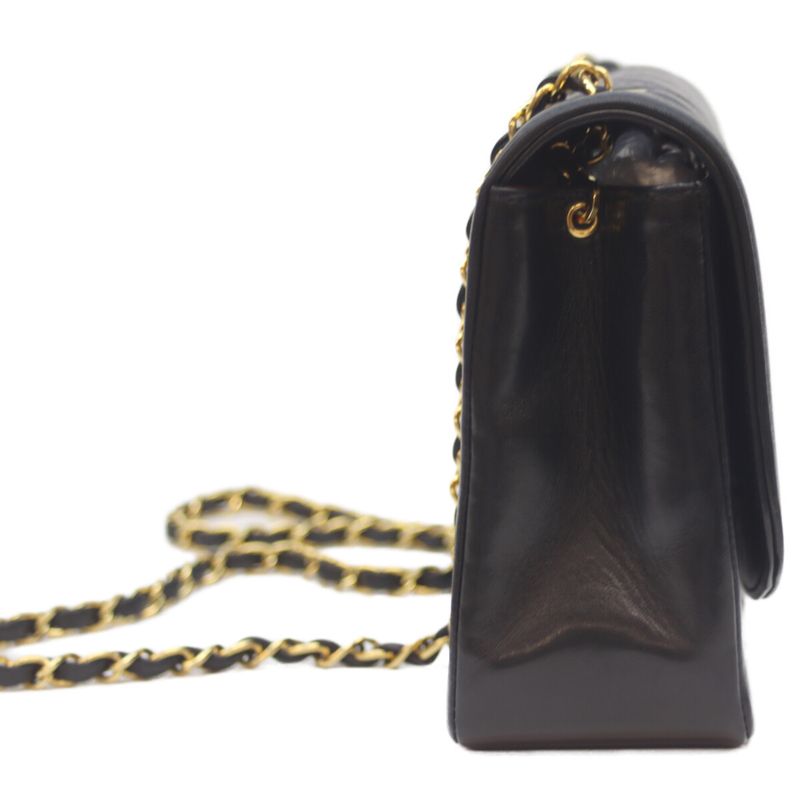 Chanel No 4 A01165 Black Ram Ghardware Diana 25 Chain Shoulder