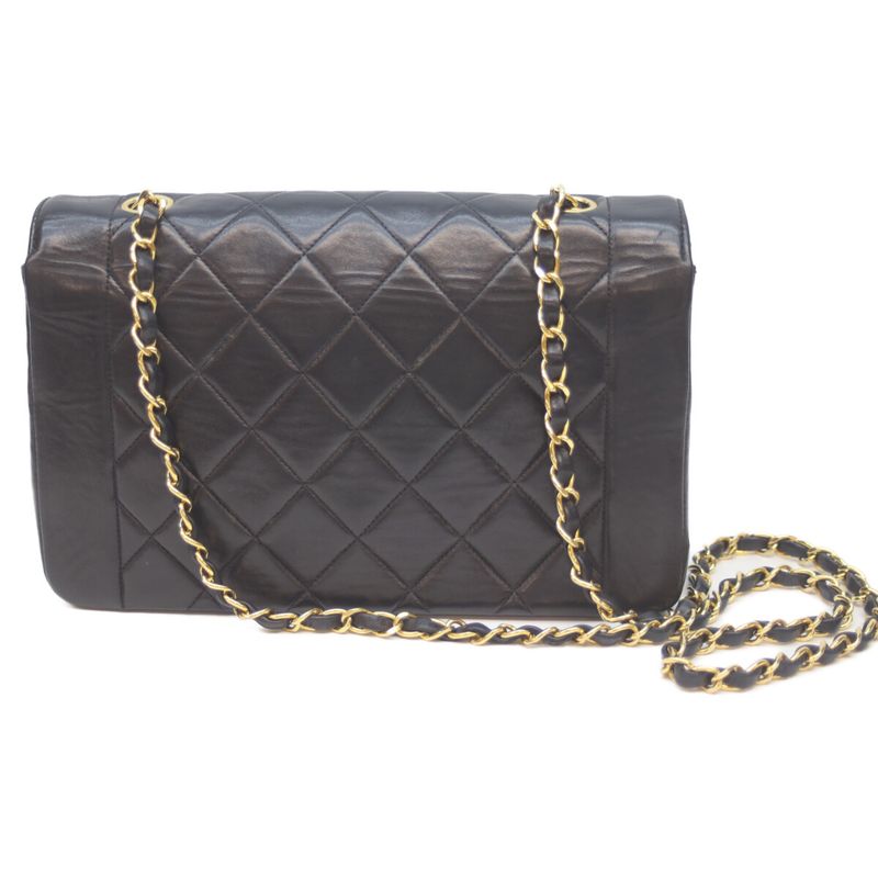 Chanel No 4 A01165 Black Ram Ghardware Diana 25 Chain Shoulder