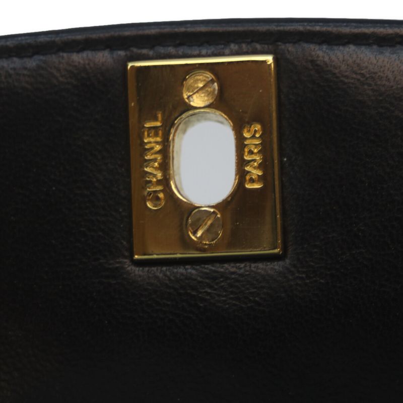 Chanel No 4 A01165 Black Ram Ghardware Diana 25 Chain Shoulder
