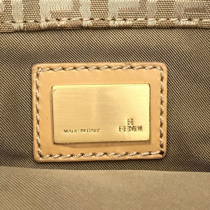 Fendi Shoulder Bag Canvas Leather Ladies