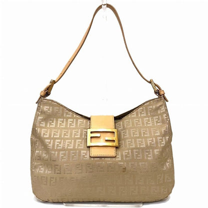 Fendi Shoulder Bag Canvas Leather Ladies