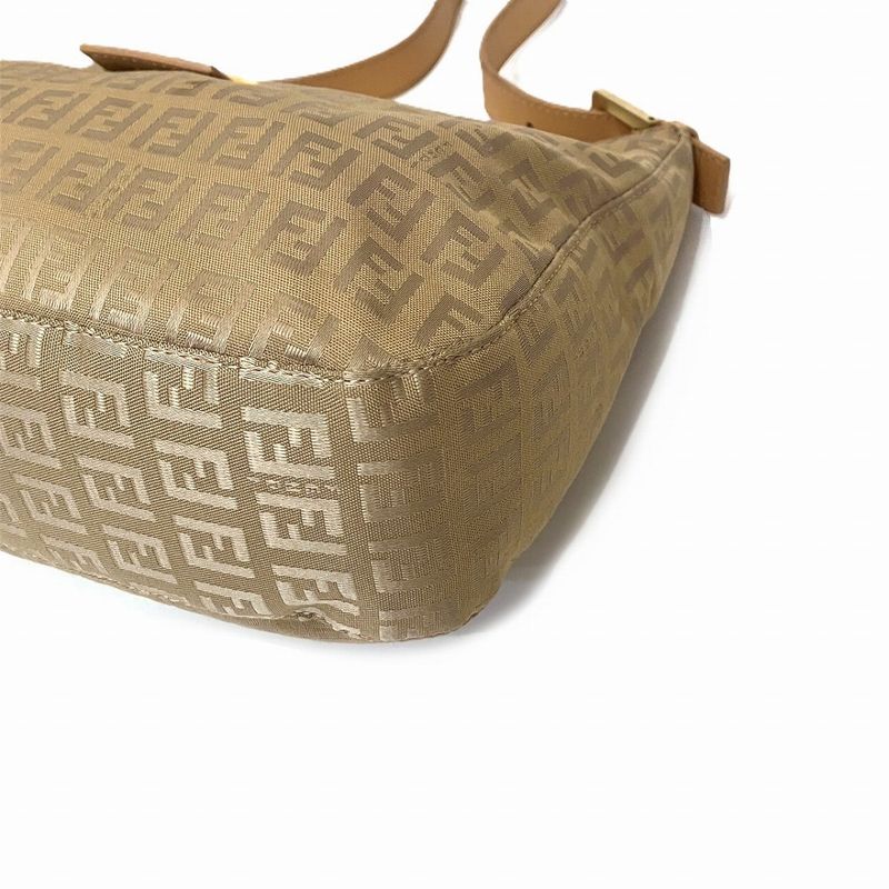 Fendi Shoulder Bag Canvas Leather Ladies