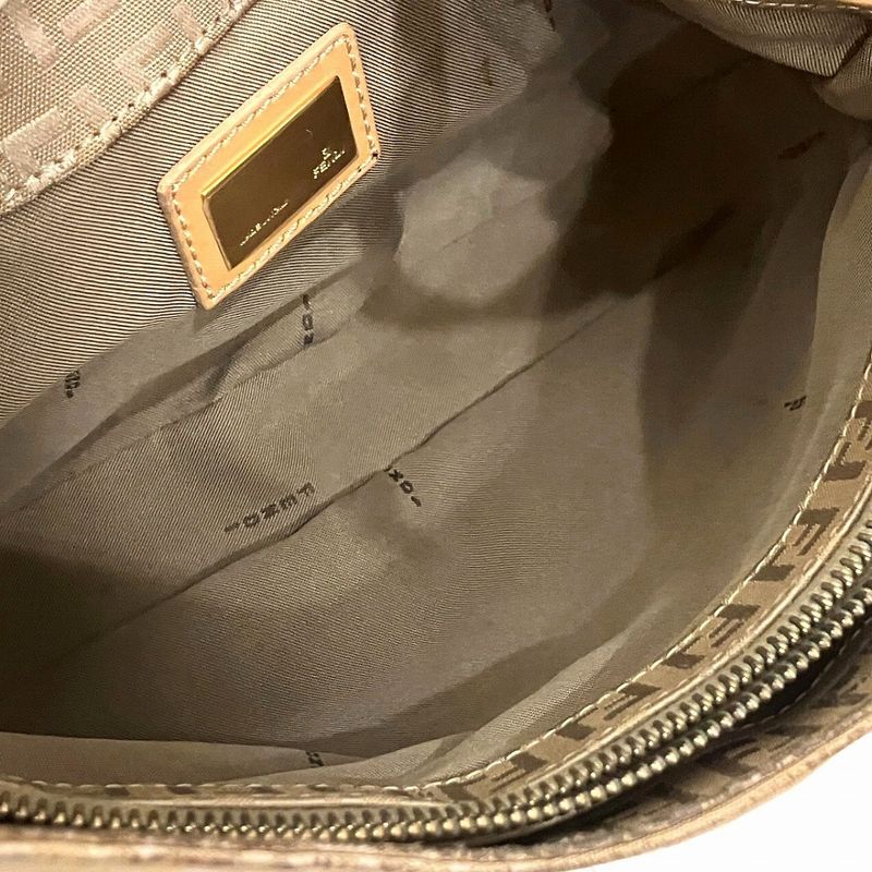 Fendi Shoulder Bag Canvas Leather Ladies