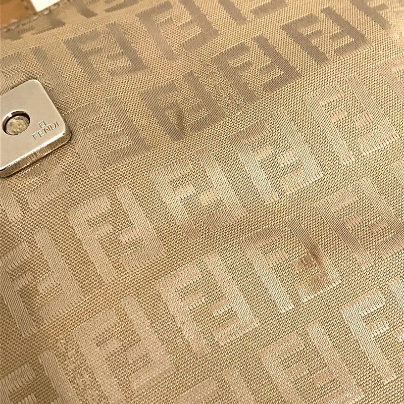 Fendi Shoulder Bag Canvas Leather Ladies