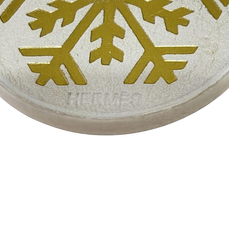 Hermes Key Holder (Charm) - 051375cs White X Silver Leather