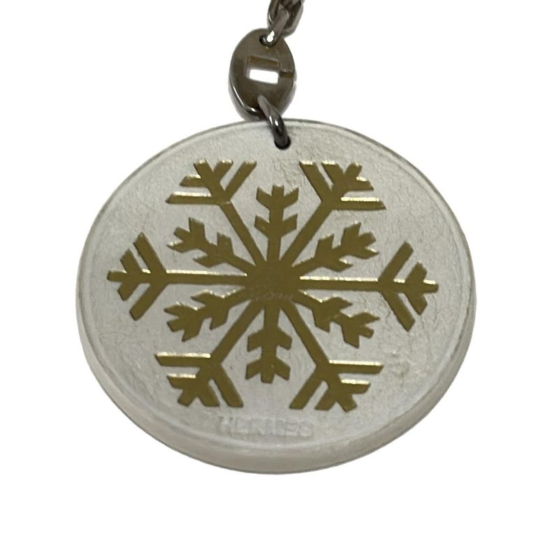 Hermes Key Holder (Charm) - 051375cs White X Silver Leather