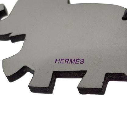Hermes Key Holder (Charm) - Gray X Purple Leather