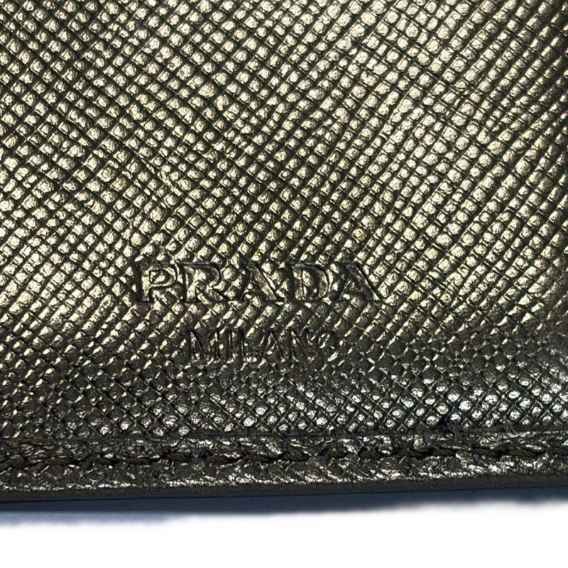 Prada Trifold Wallet - Gold Leather