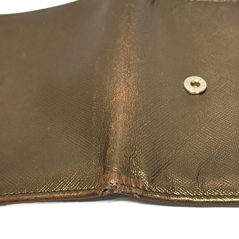 Prada Trifold Wallet - Gold Leather