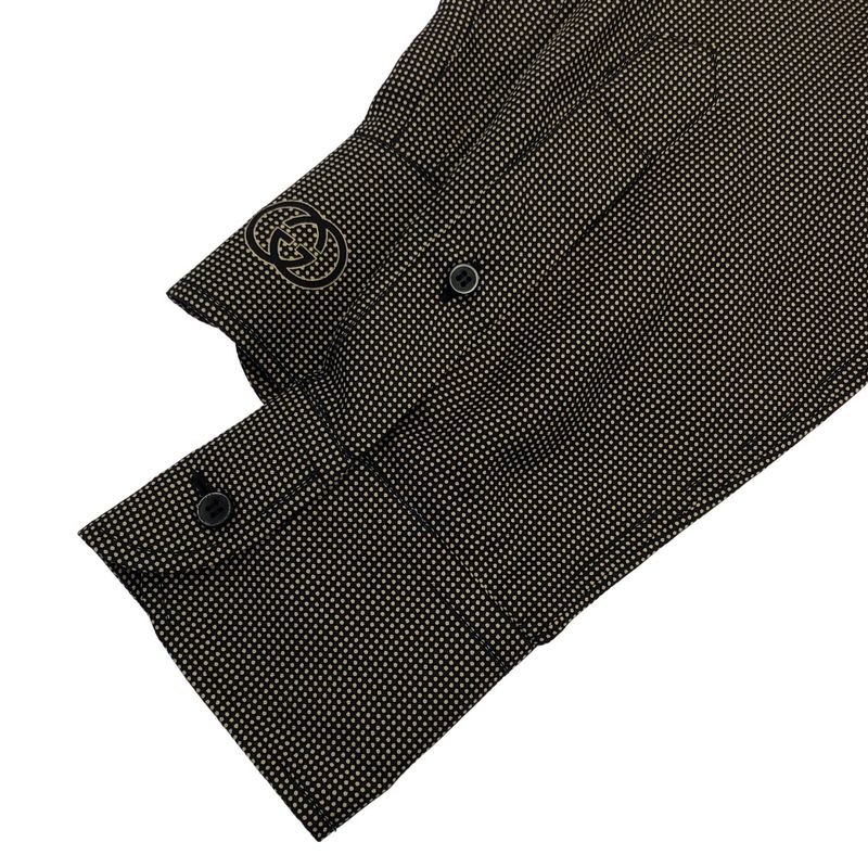 Gucci Dot Silk Shirt Brown 42