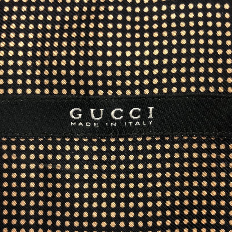 Gucci Dot Silk Shirt Brown 42