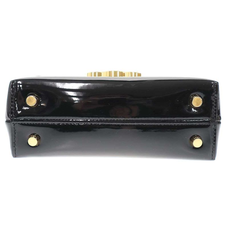 Celine Teen Nino Patent Leather Shoulder Bag Black