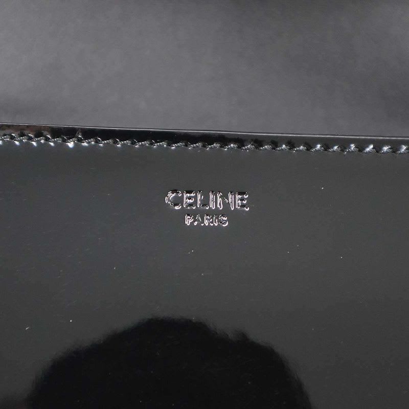 Celine Teen Nino Patent Leather Shoulder Bag Black