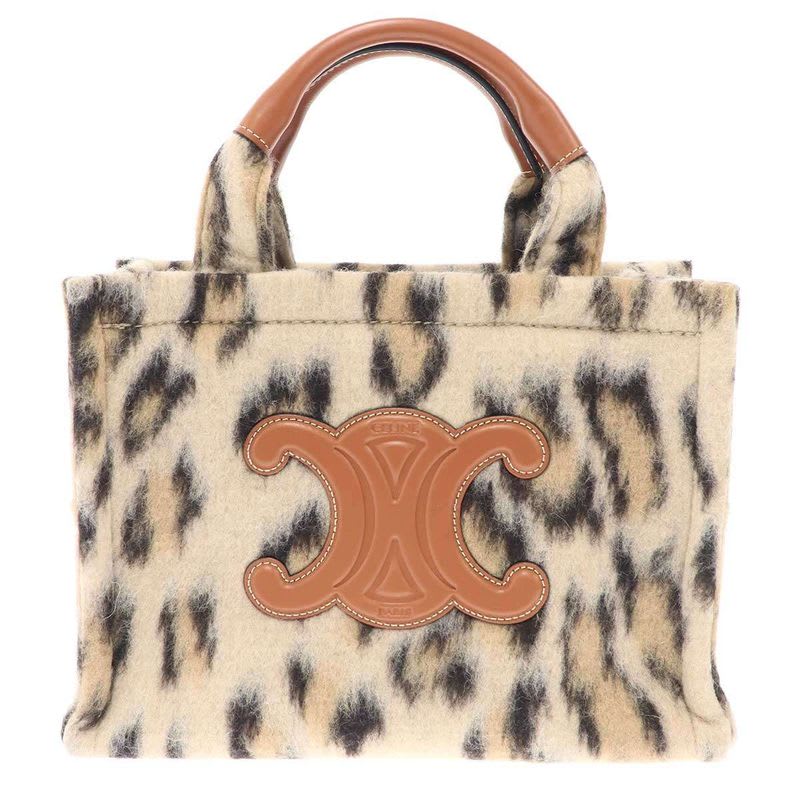 Celine Small Cabas Triomphe Bag Tice Leopard 2-Way