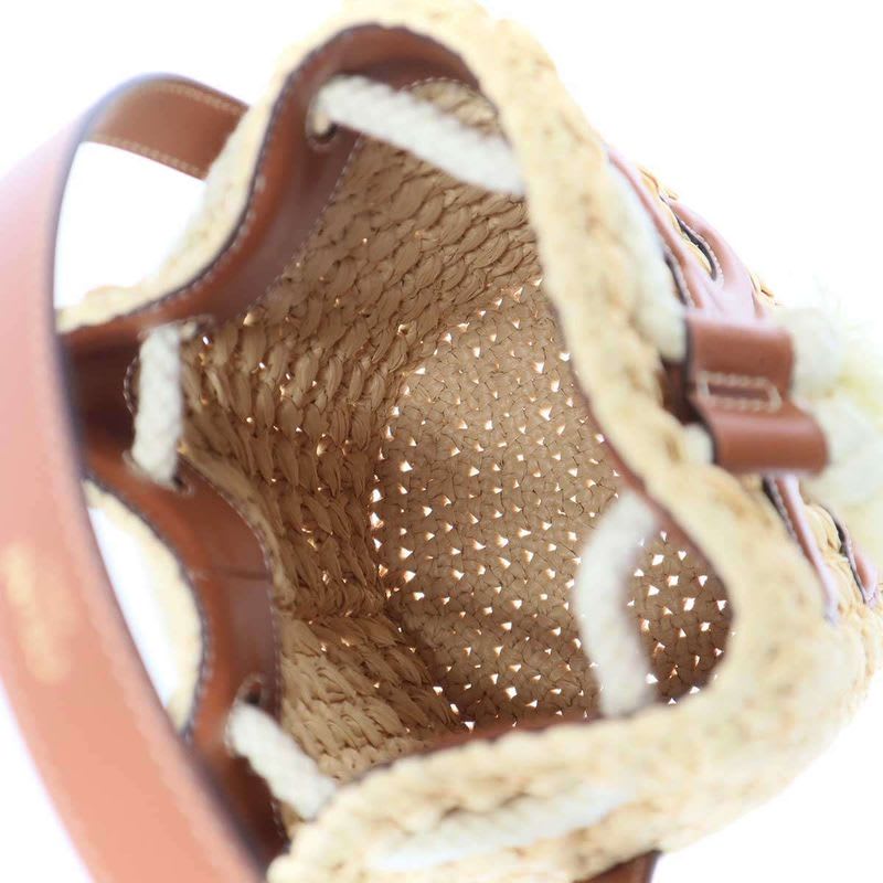 Celine Teen Draw String Bag Basket Beige