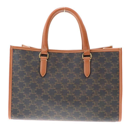Celine Horizontal Cabas Mini Triomphe Canvas & Calfskin Brown