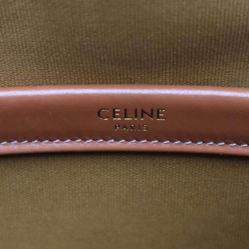 Celine Horizontal Cabas Mini Triomphe Canvas & Calfskin Brown