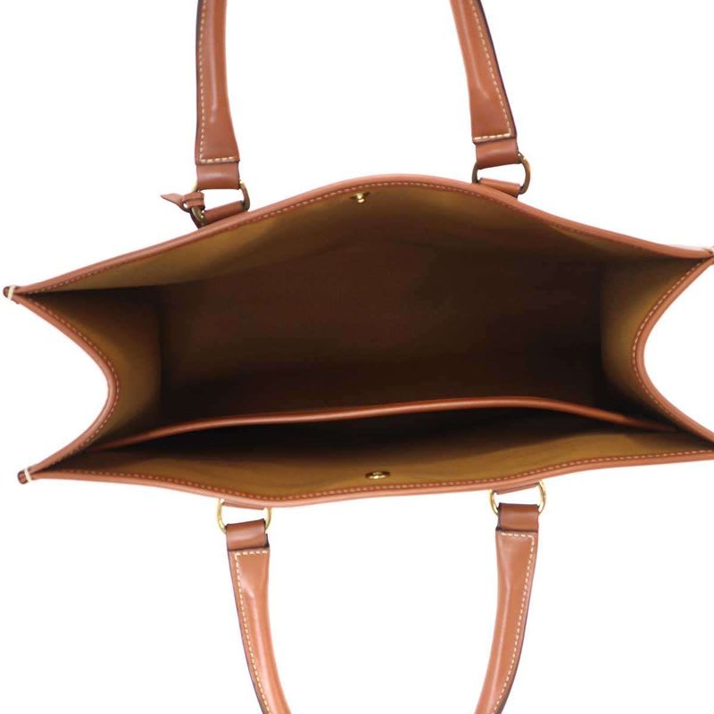 Celine Horizontal Cabas Mini Triomphe Canvas & Calfskin Brown
