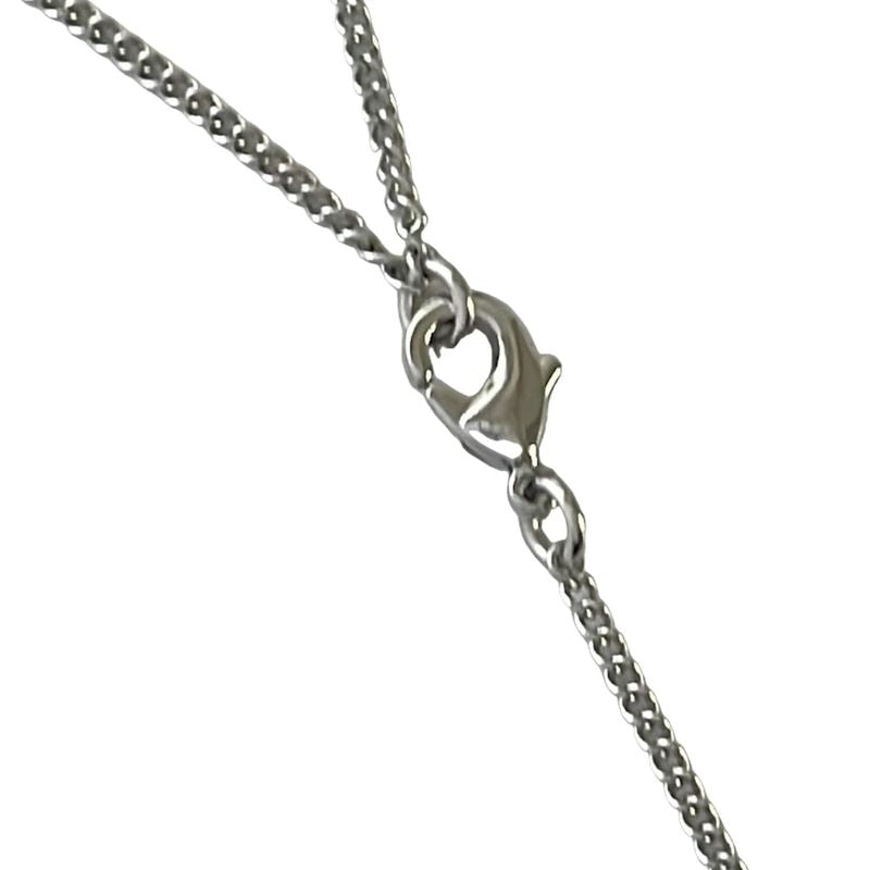 Chanel Necklace Here Mark Comet Silver X White X Clear Star Pearl