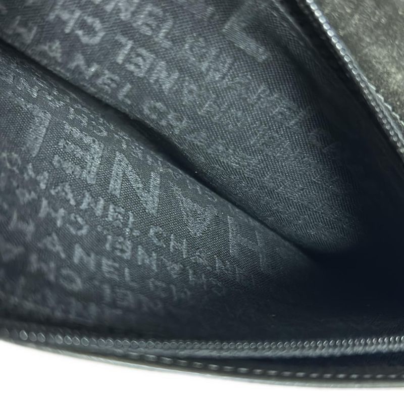 Chanel Long Wallet - Khaki Coco Mark Silver Hardware Leather