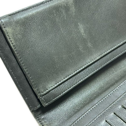 Chanel Long Wallet - Khaki Coco Mark Silver Hardware Leather