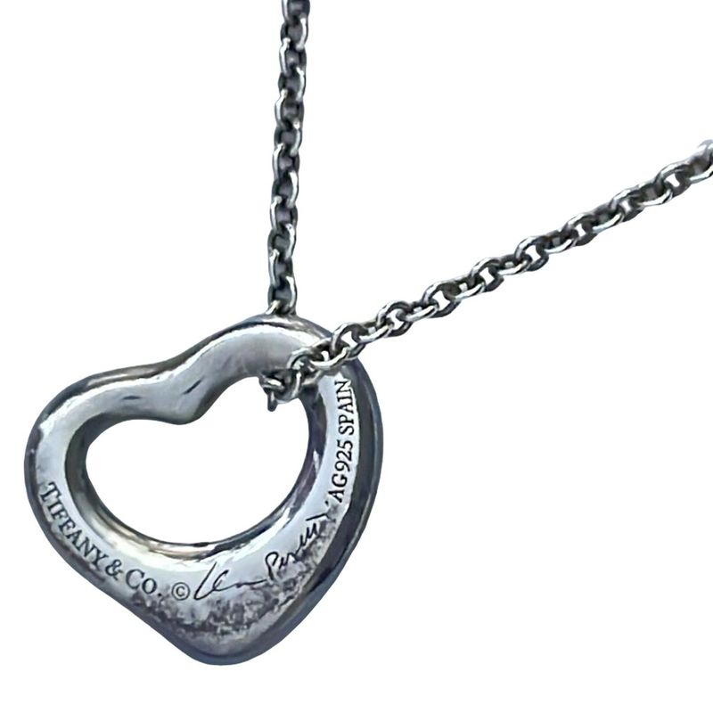 Tiffany & Co Necklace Open Heart Silver Mini Heart