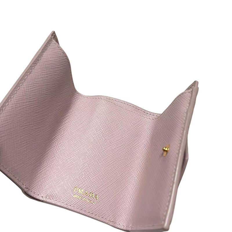Prada Trifold Wallet - 1mh021 Light Pink Leather