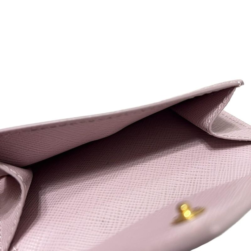 Prada Trifold Wallet - 1mh021 Light Pink Leather