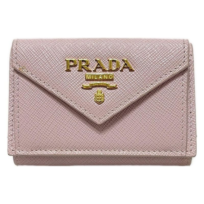 Prada Trifold Wallet - 1mh021 Light Pink Leather