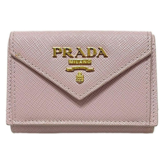 Prada Trifold Wallet - 1mh021 Light Pink Leather