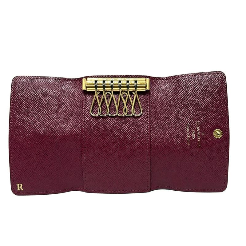 Louis Vuitton Key Case Monogram Multicles 6 M60701 Fuchsia Initial Engraved
