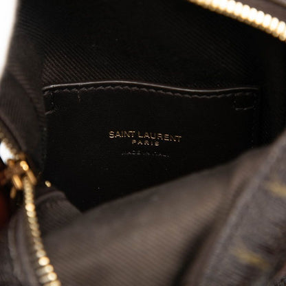 Saint Laurent YSL Monogram Brown PVC Leather Women's