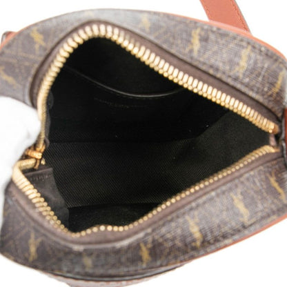 Saint Laurent YSL Monogram Brown PVC Leather Women's