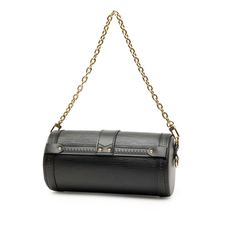 Louis Vuitton Epi Papillon Trunk Chain Handbag Shoulder Bag 2-Way Noir
