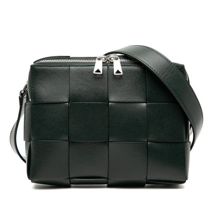 Bottega Veneta Maxi Intrecciato Cassette Crossbody Shoulder Bag Camera Bag Dark