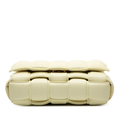 Bottega Veneta Maxi Intrecciato Padette Cassette Yellow Leather Women's Bottega