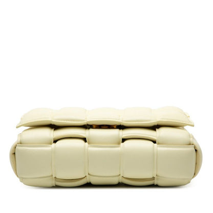 Bottega Veneta Maxi Intrecciato Padette Cassette Yellow Leather Women's
