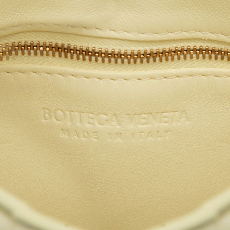 Bottega Veneta Maxi Intrecciato Padette Cassette Yellow Leather Women's Bottega