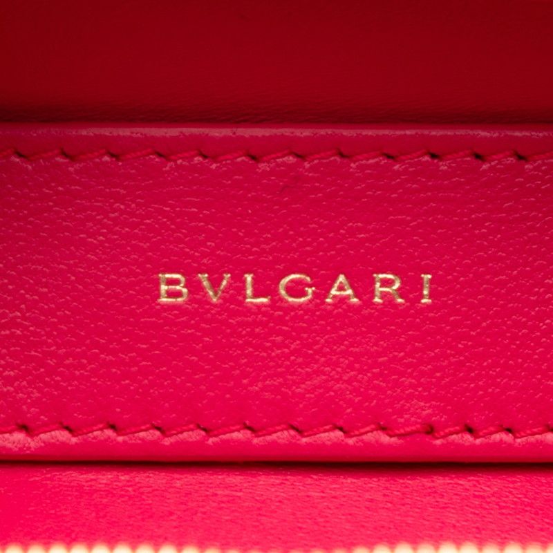 Bvlgari Serpenti Mini Jewelry Box Shoulder Bag Pouch Pink Leather Ladies Bvlgari