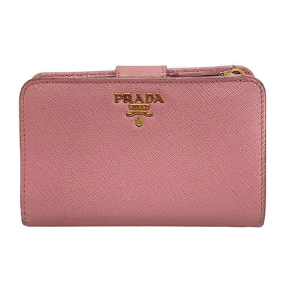 Prada Bifold Wallet - Light Pink L-Shaped Zipper Leather