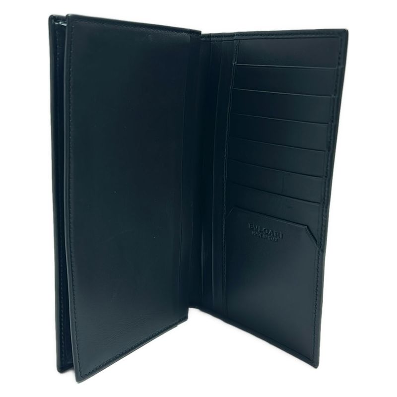 Bvlgari Long Wallet - Black Leather