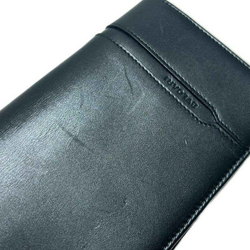 Bvlgari Long Wallet - Black Leather