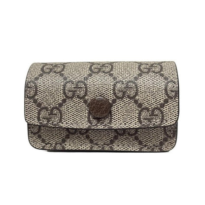 Gucci Accessory Case GG Plus/gg Supreme 692957 Beige X Dark Brown GG Etiquette
