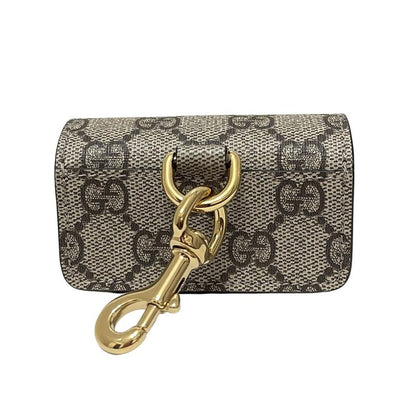 Gucci Accessory Case GG Plus/gg Supreme 692957 Beige X Dark Brown GG Etiquette