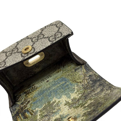 Gucci Accessory Case GG Plus/gg Supreme 692957 Beige X Dark Brown GG Etiquette