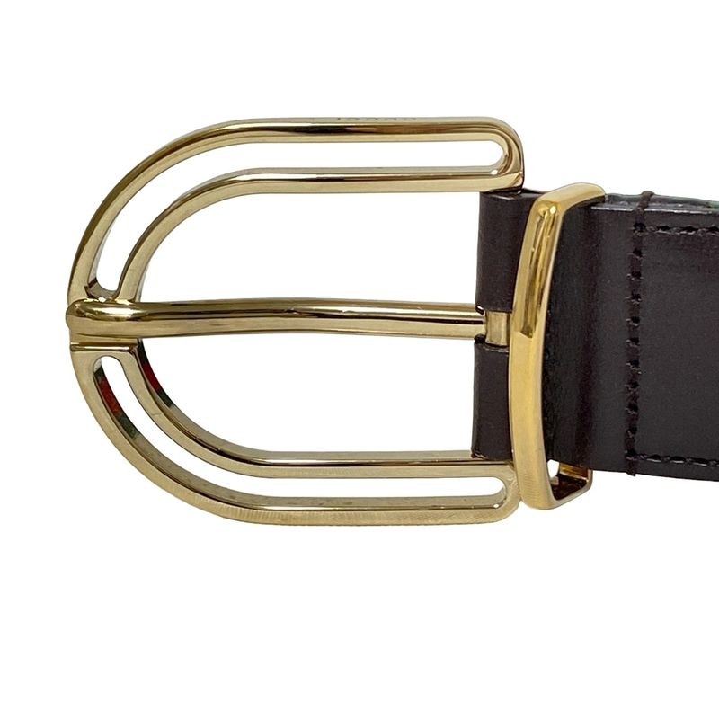 Gucci Belt 90・36 - 156934 Dark Brown X Dark Green X Multi Sherry (Web) Cotton