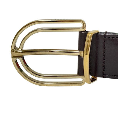 Gucci Belt 90・36 - 156934 Dark Brown X Dark Green X Multi Sherry (Web) Cotton