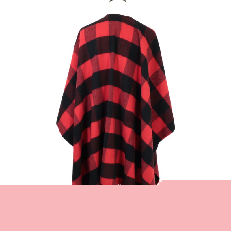 Balenciaga [buy It Now Domestic 508027 Logo Embroidery Block Check Cashmere