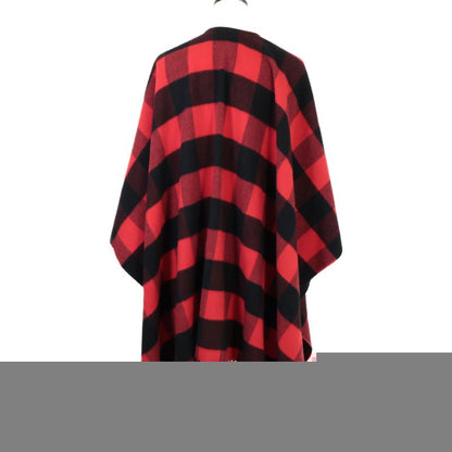 Balenciaga [buy It Now Domestic 508027 Logo Embroidery Block Check Cashmere