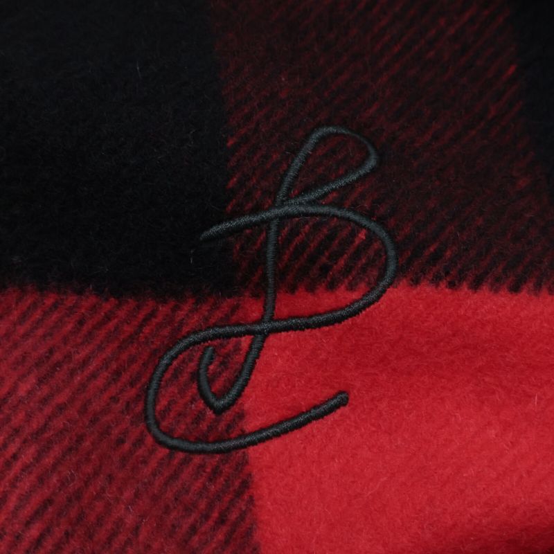 Balenciaga [buy It Now Domestic 508027 Logo Embroidery Block Check Cashmere